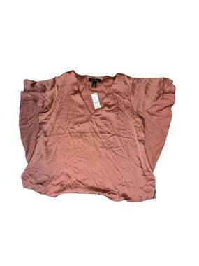 NWT White House Black Market Sasha Cape Blouse - Rich Blush